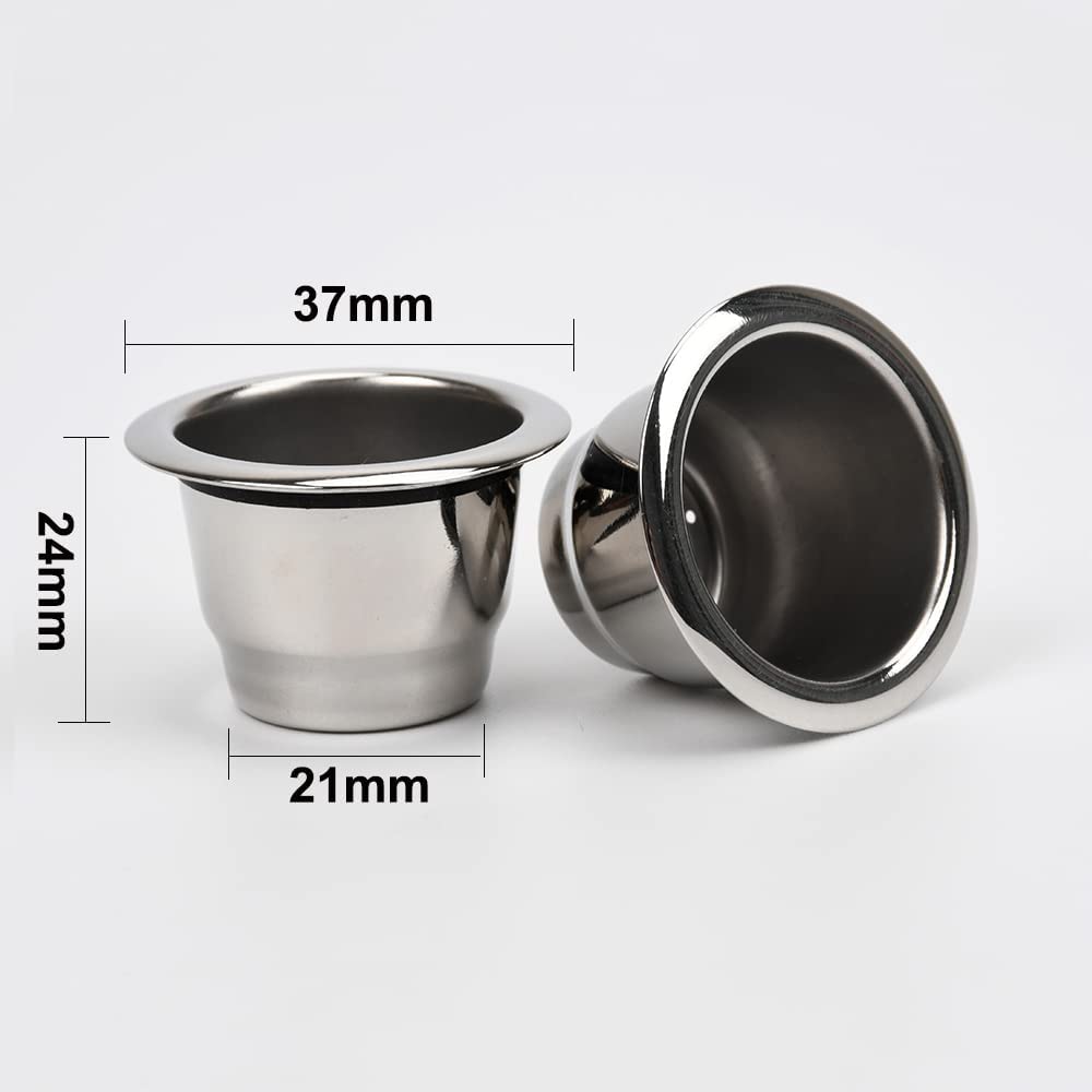DS BS 106pcs Stainless Steel Refillable Coffee Capsules Cup for Nespresso