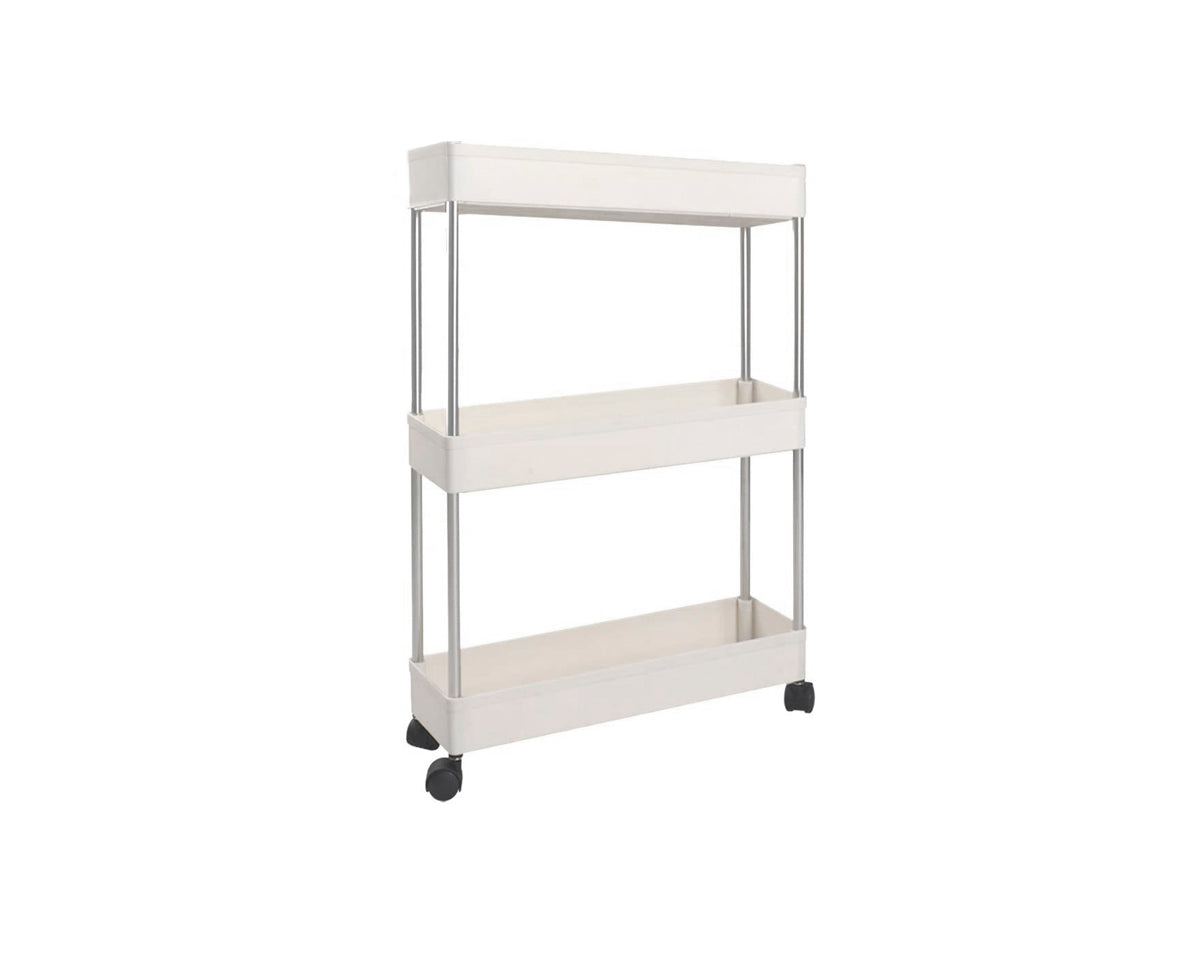 DS BS 3 Tiers Gap Storage Organizer Rack Shelf with Wheels