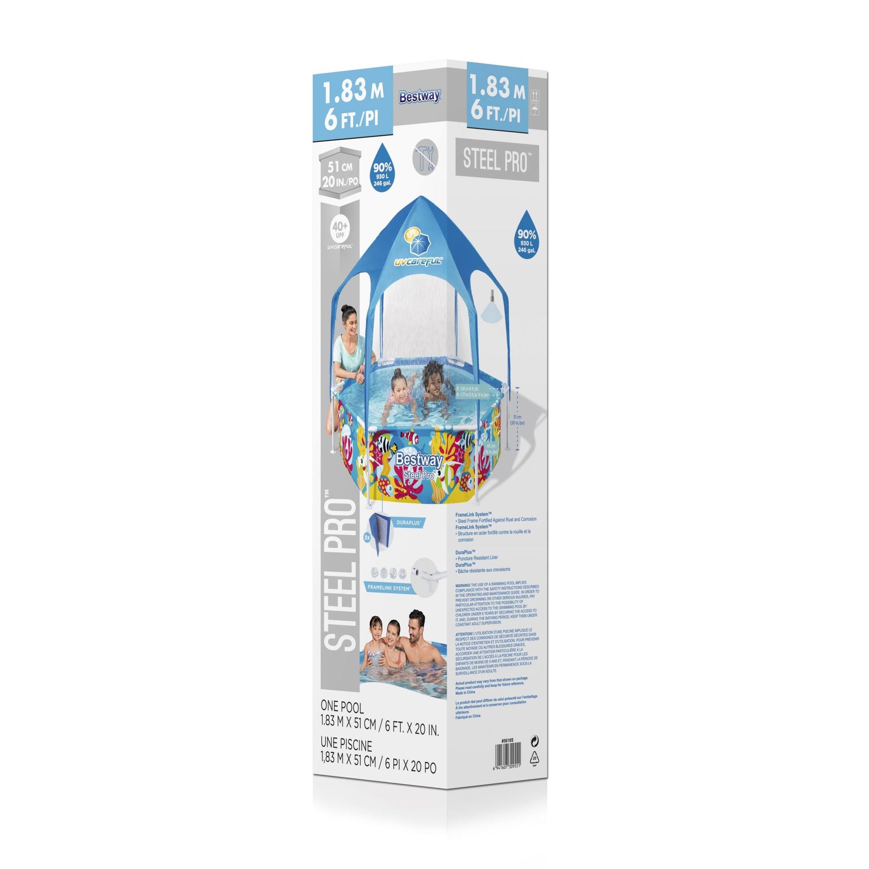 Bestway Splash-in Shade Play Pool 1.83x0.5m