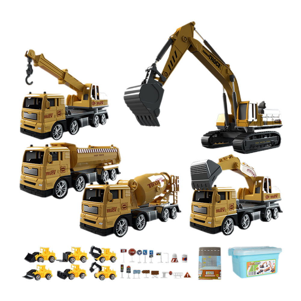DS BS Inertia Powered Construction Site Vehicles Toy Set