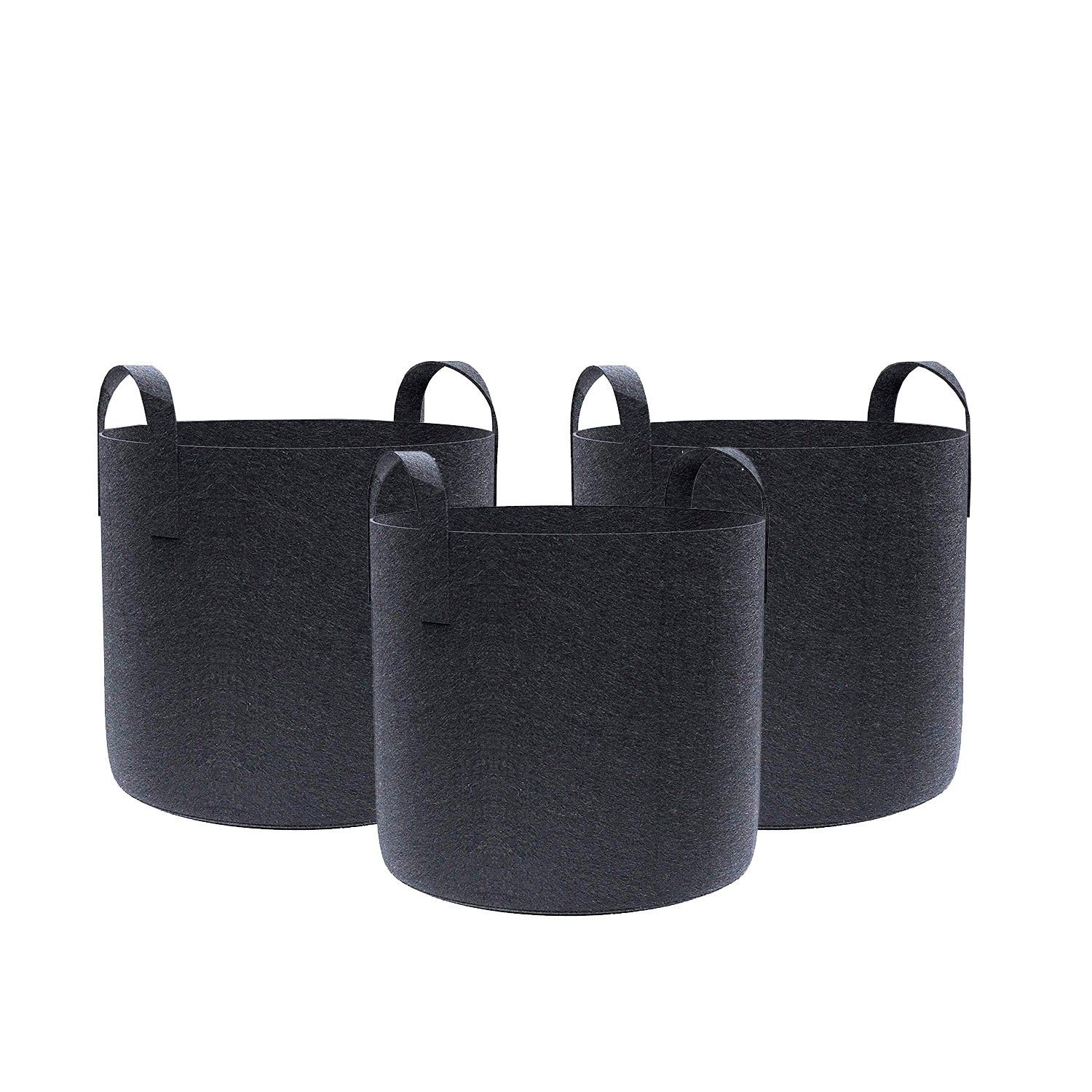 DS BS 3 Pack Garden Plant Fabric Grow Bags 55L