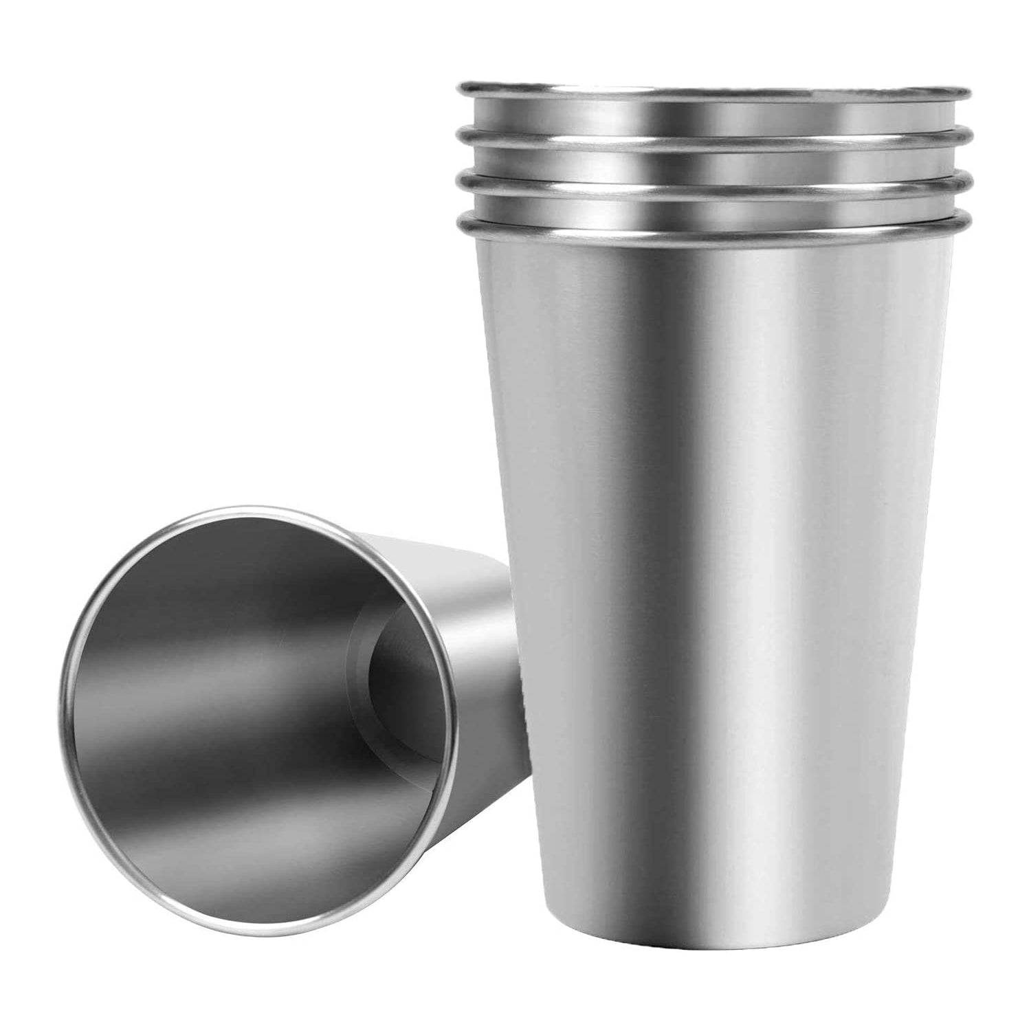 DS BS 5Pack Stainless Steel Pint Cups Shatterproof Cup