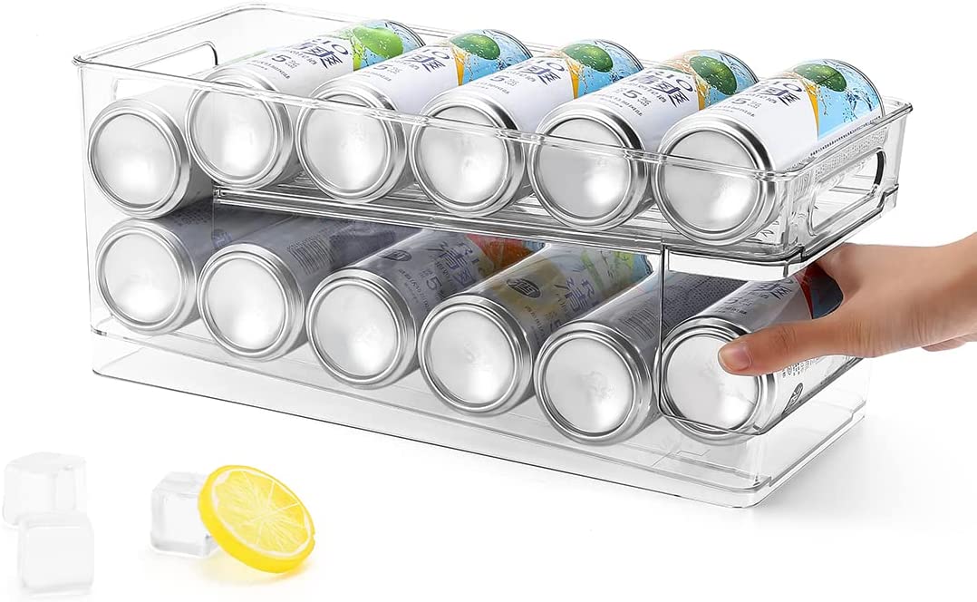 DS BS Automatic Rolling Beverage Soda Can Storage Organizer
