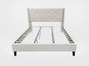 T New Lisbeth Fabric Bed Frame King Beige