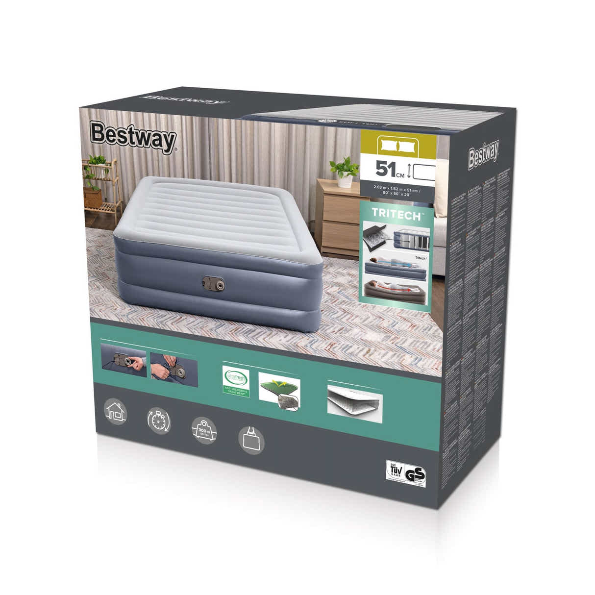Bestway Tritech Air Bed Mattress 51 cm – Queen