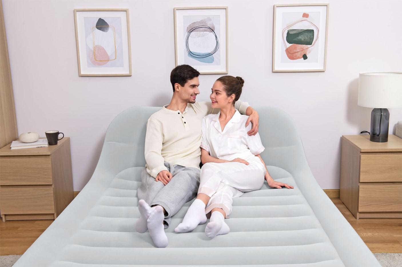 Bestway Air Mattress Queen with Headboard