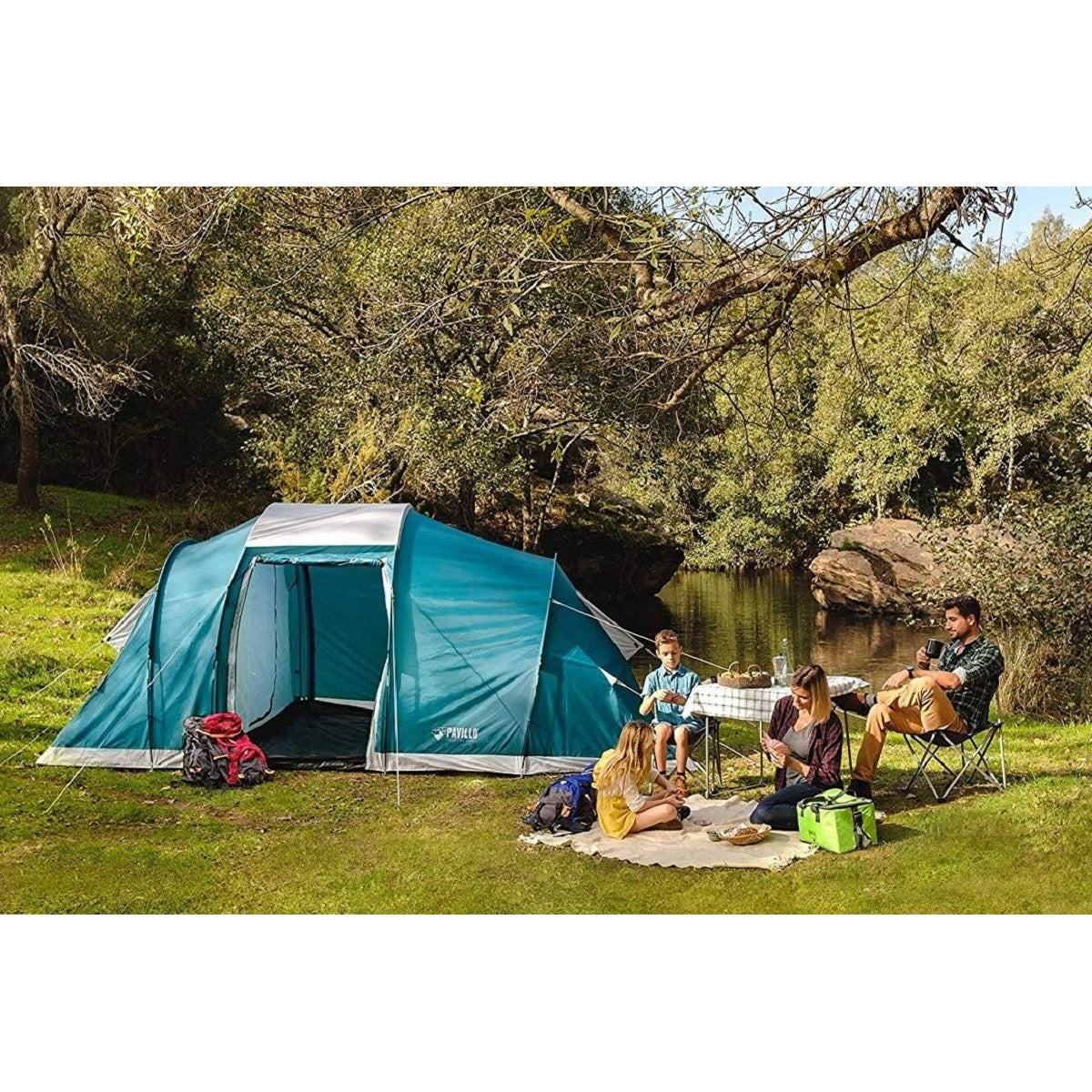 Tente de camping 6 places Family Ground 6 Pavillo™ 490 x 280 x 200