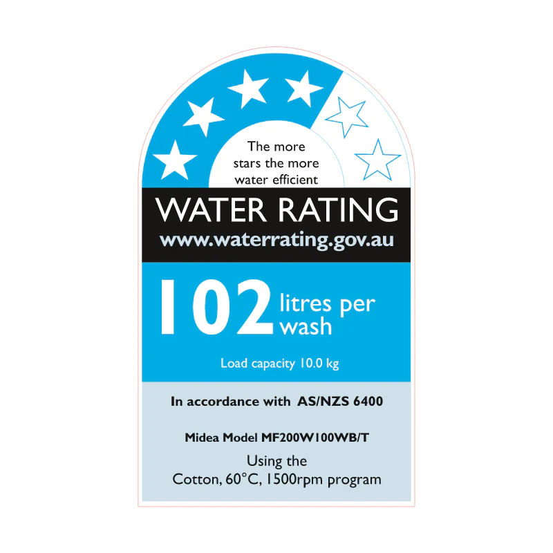 Midea 10KG Steam WashFront Load Titanium Washing Machine with WiFi MF200W100WB