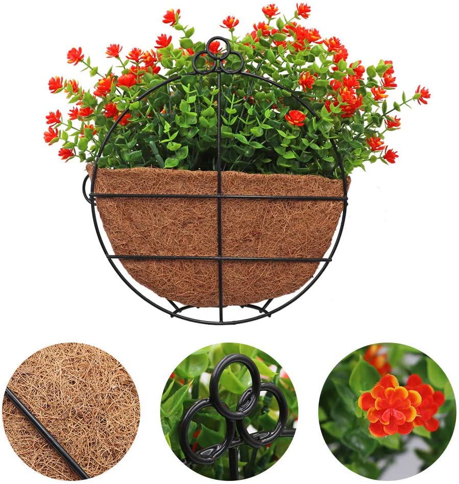 DS BS Iron Wall Hanging Half Round Planters
