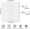 DS BS 5Pcs 3D Brick Self Adhesive Wallpaper Panels 70X75CM-White