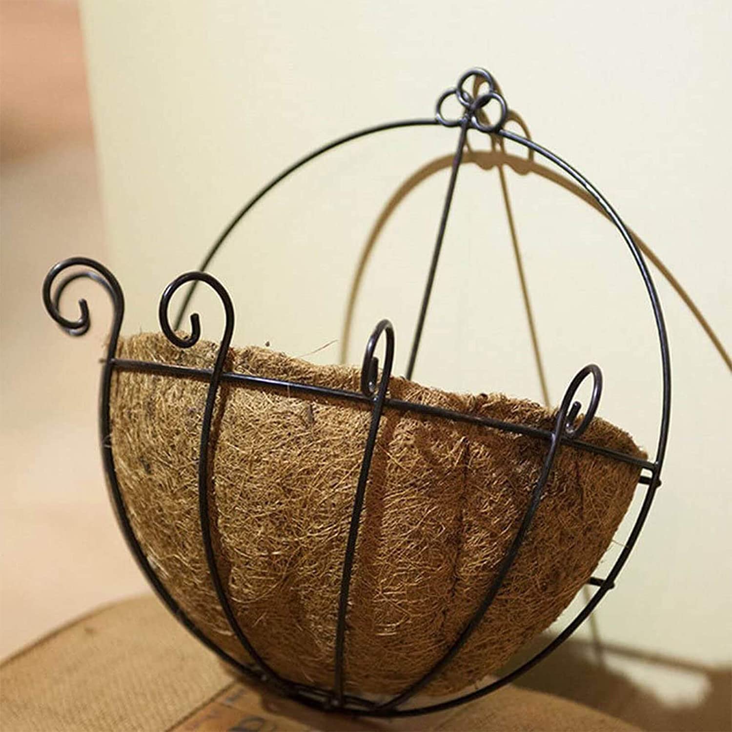DS BS Iron Wall Hanging Half Round Planter