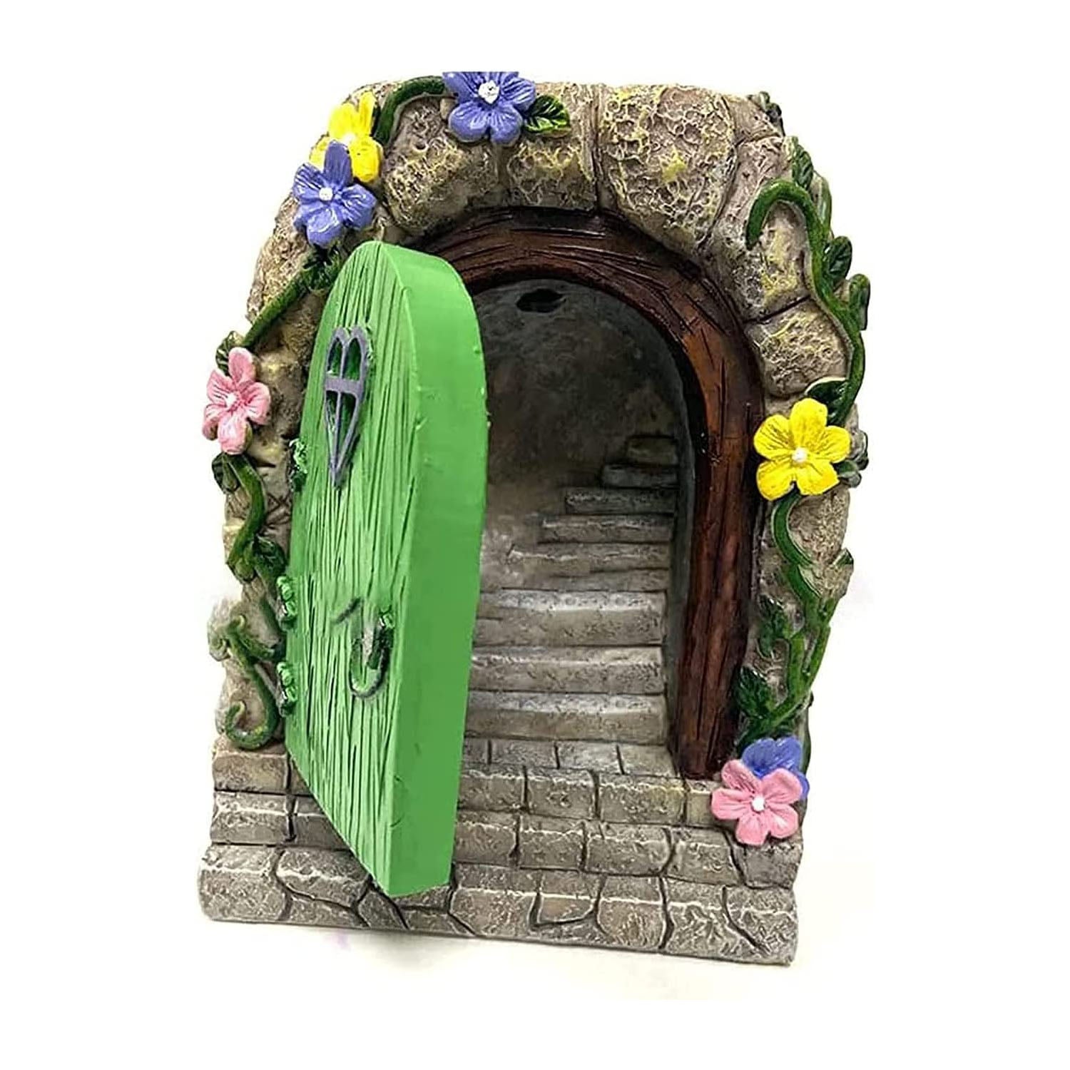 DS BS Miniature Fairy Garden Solar LED Stone Door