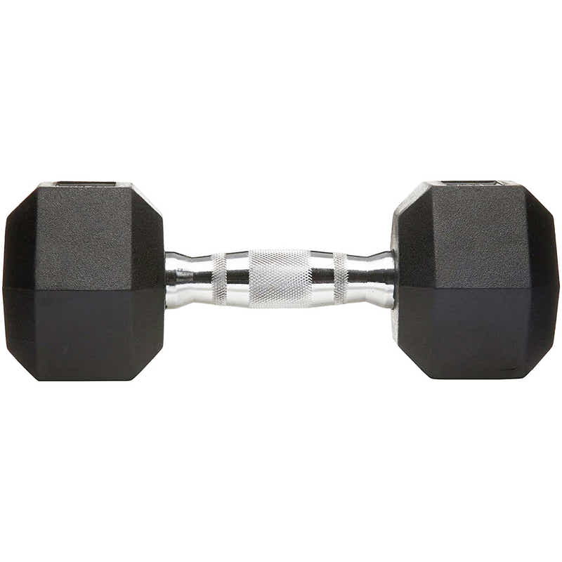 DS BS Rubber Encased Hex Dumbbell Hand Weight 2 x 10kg
