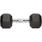 DS BS Rubber Encased Hex Dumbbell Hand Weight 2 x 10kg