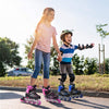 DS BS Kids Adjustable Inline Skates with Light Up Wheels Size33-37 Blue