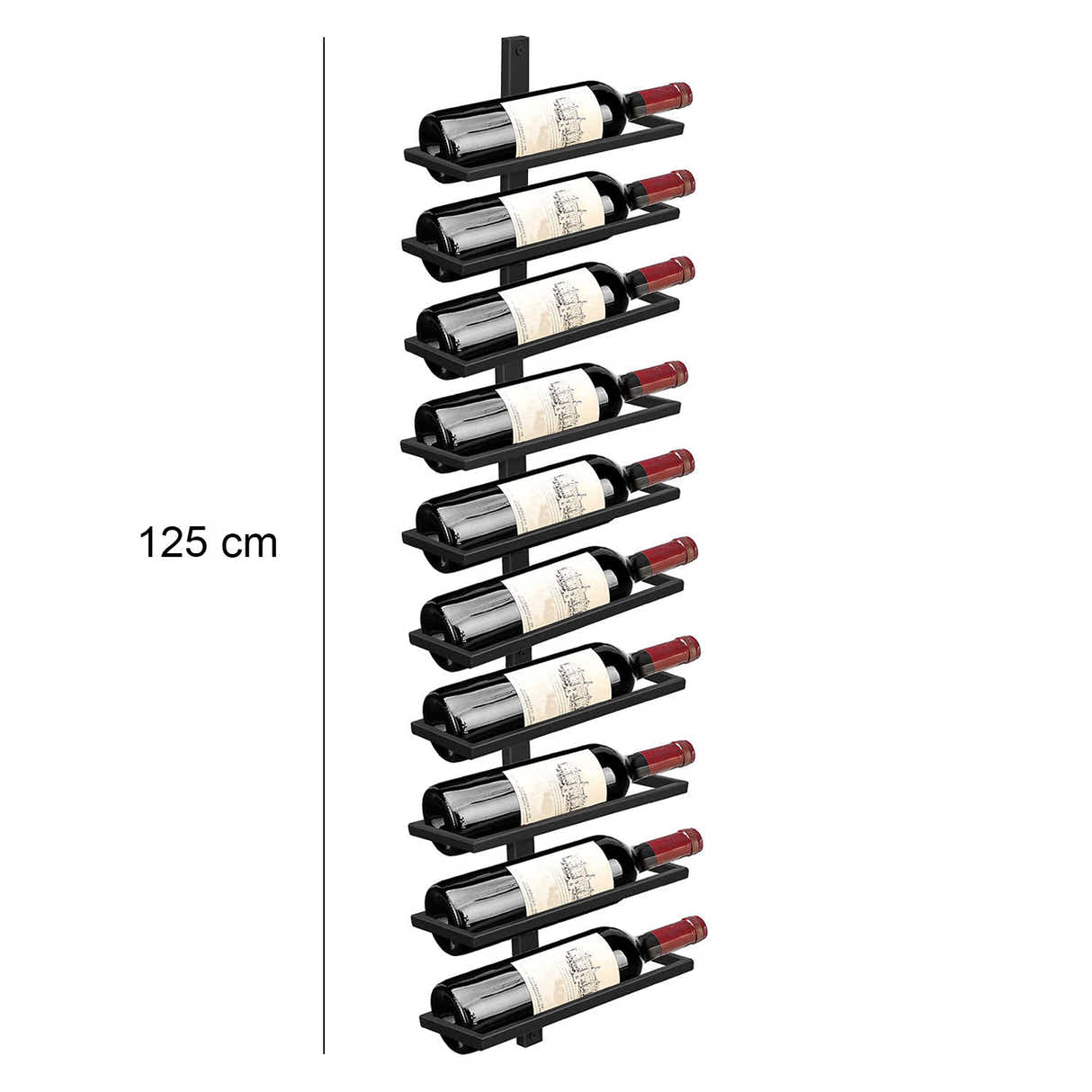DS BS Wall Mounted Wine Bottle Rack Holder Organizer-10 Bottle