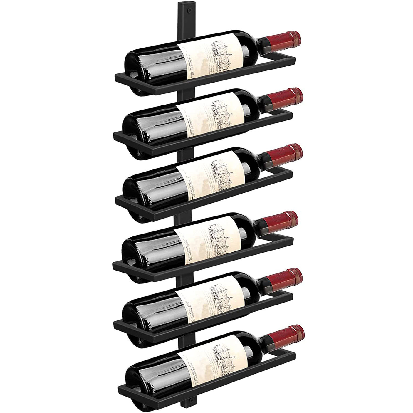 DS BS Wall Mounted Wine Bottle Rack Holder Organizer-6 Bottle