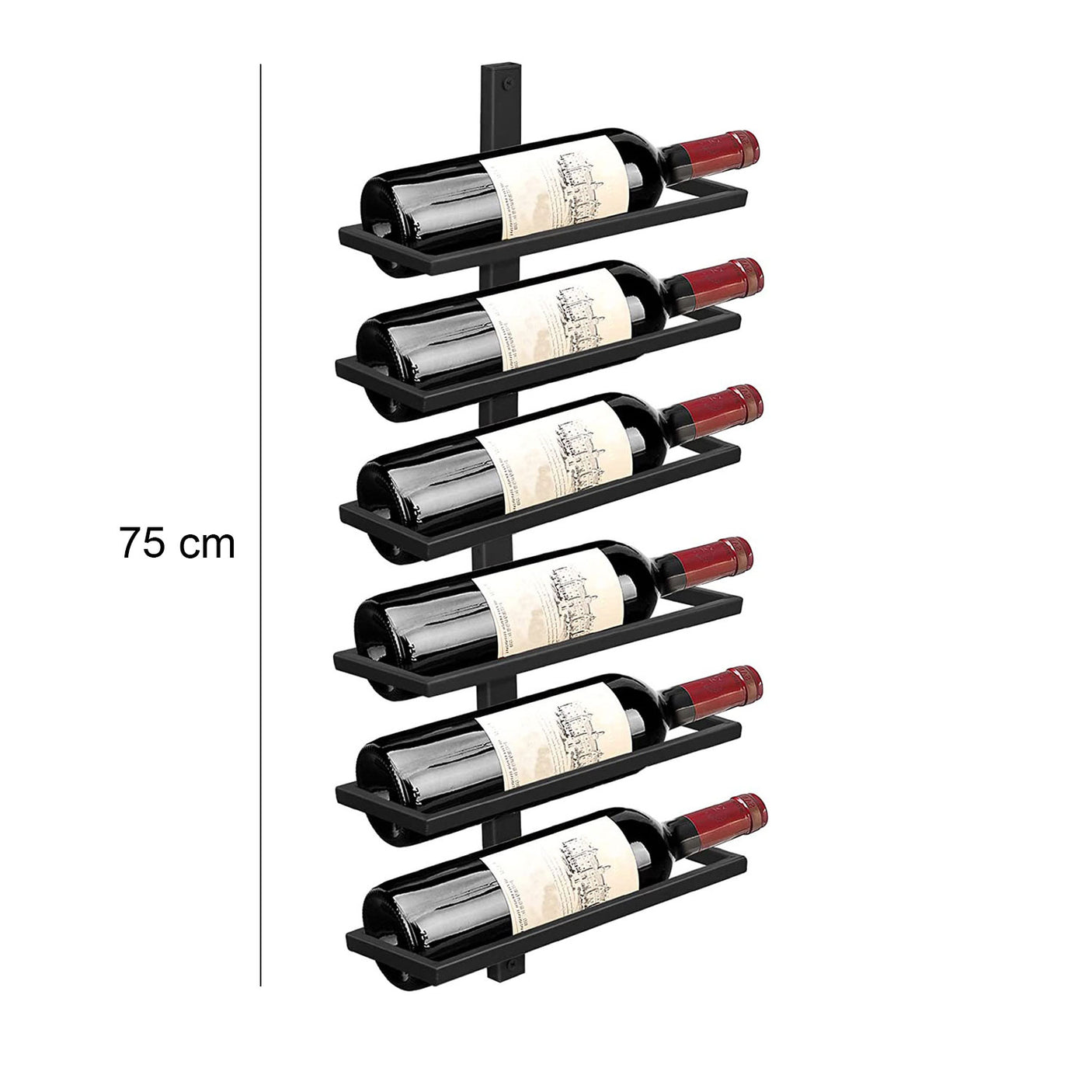 DS BS Wall Mounted Wine Bottle Rack Holder Organizer-6 Bottle
