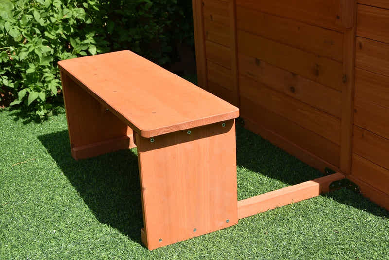 Wooden Children Playhouse with Snack Bench