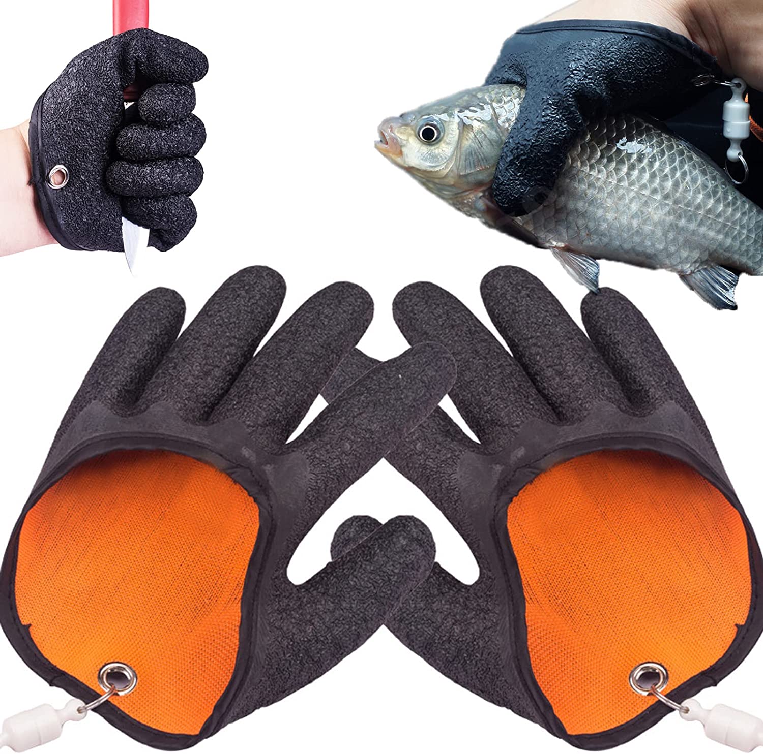 DS BS Puncture Proof Waterproof and Magnet Release Fishing Gloves