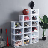 DS BS Stackable Clear Sneaker Shoe Box Organizer with Lids 2Pack