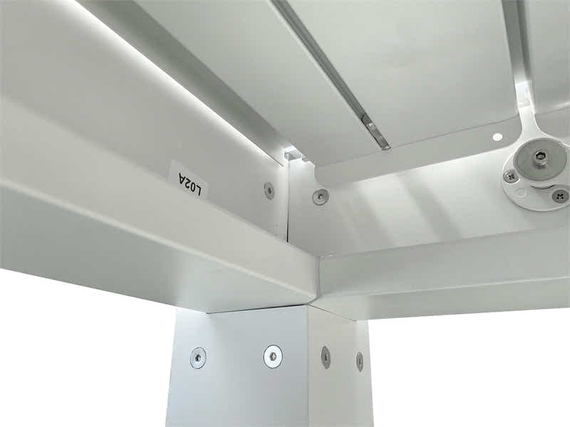 Aluminum Louvre Roof Pergola White - 3m x 6m