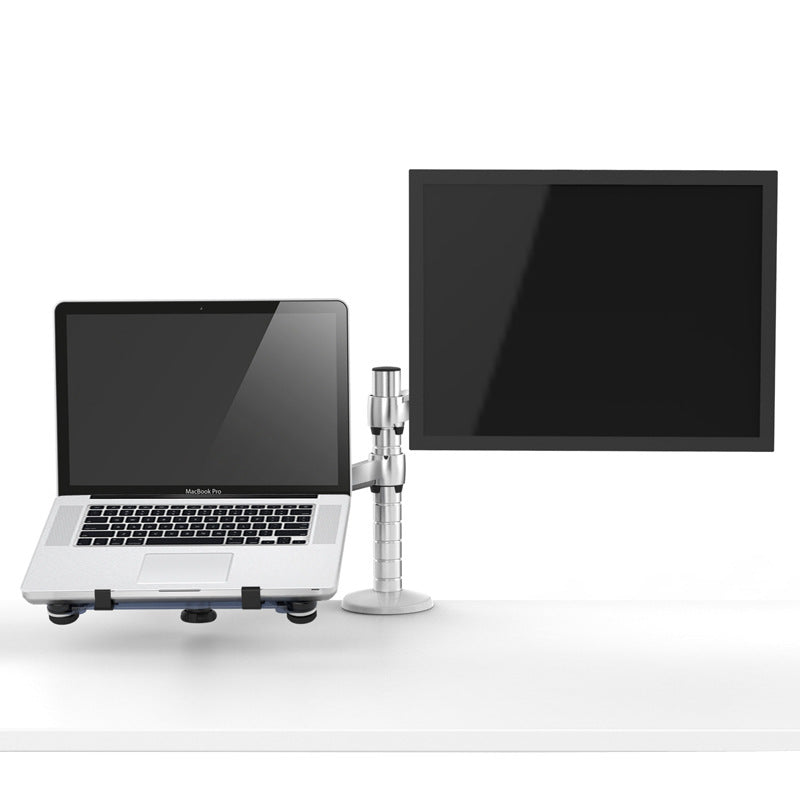 DS BS 2-in-1 Adjustable Dual Arm Desk Mounts Stand Holder Monitor and Laptop