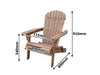 Wooden Adirondack Folding Chair 28 Brown