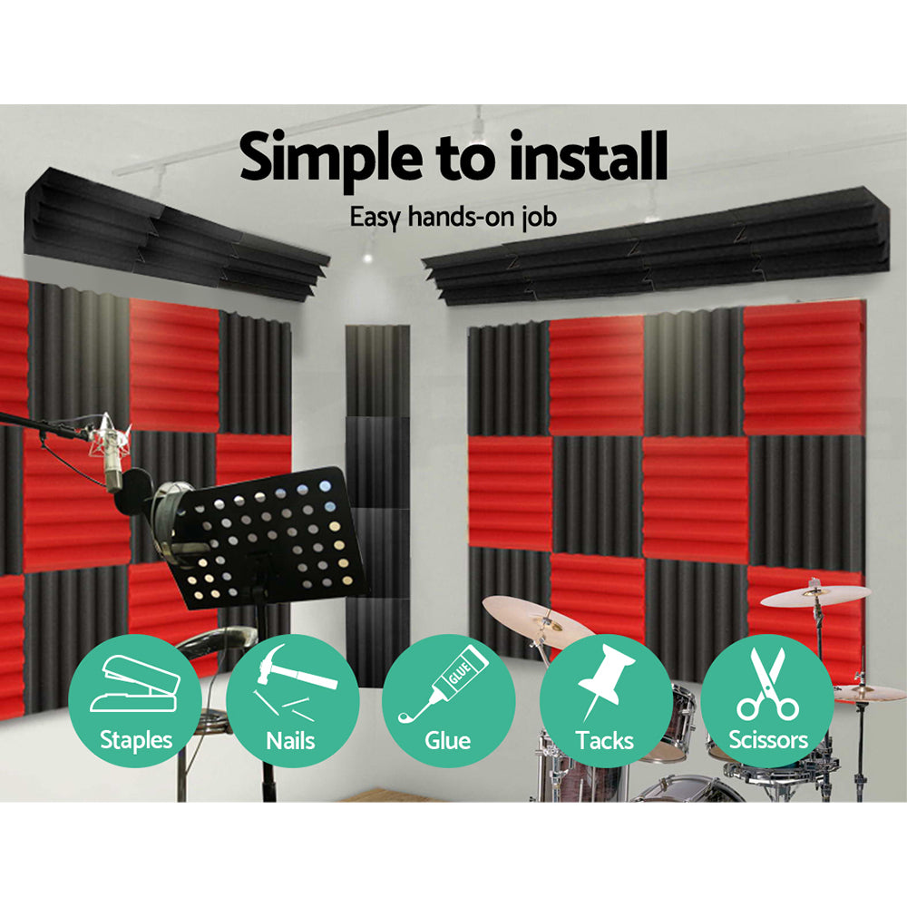 DS NA  20pcs Studio Acoustic Foam Corner Bass Trap Sound Absorption Treatment