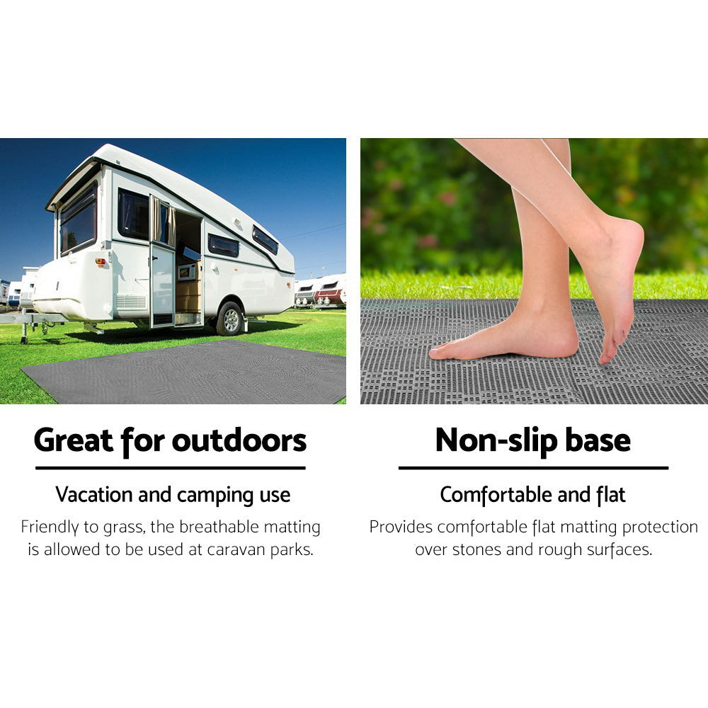 DS NA 6M X 2.5M Annex Matting 600 GSM Floor Mats Mesh Caravan Parks Camping