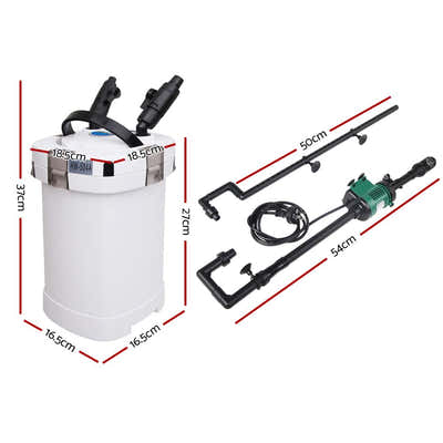 DS NA Aquarium External Canister Filter Aqua Fish Water Tank Sponge Pond 1250L