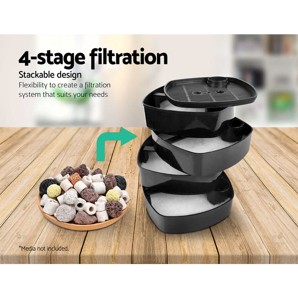 DS NA Aquarium External Canister Filter Aqua Fish Water Tank Sponge Pond 1250L
