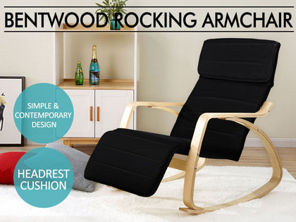 Bentwood Rocking Armchair Black