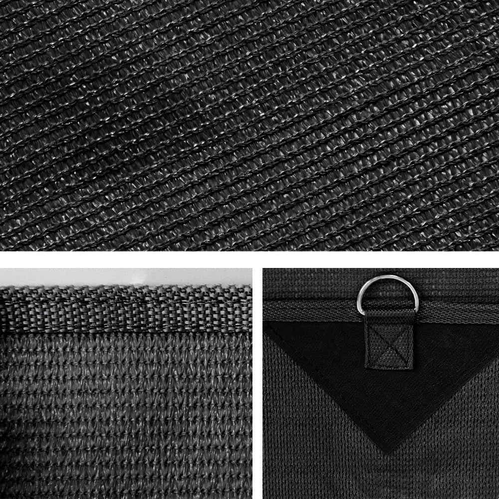Black Caravan Privacy Screen 1.95 x 2.2M  Wall or Side Sun Shade Roll Out