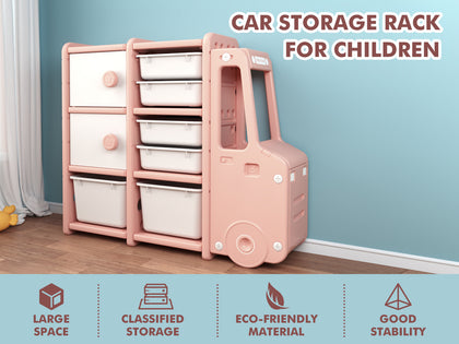 Car Shape Kids Toy Storage Shelf
