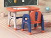 Dinosaur table and chair Set 1+2 Orange Blue