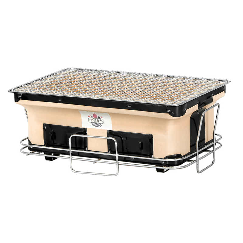 DS NA Ceramic BBQ Grill Smoker Hibachi Japanese Tabletop Charcoal Barbecue