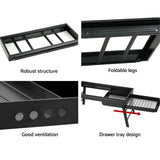DS NA Charcoal BBQ Grill Smoker Portable Barbecue Outdoor Foldable Camping