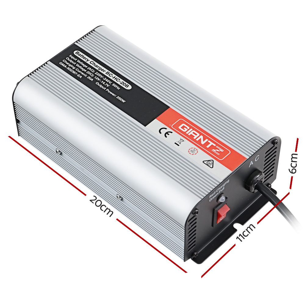 DS NA 12V Car Battery Charger Inverter 20 Amp ATV 4WD Boat Caravan Motorcycle