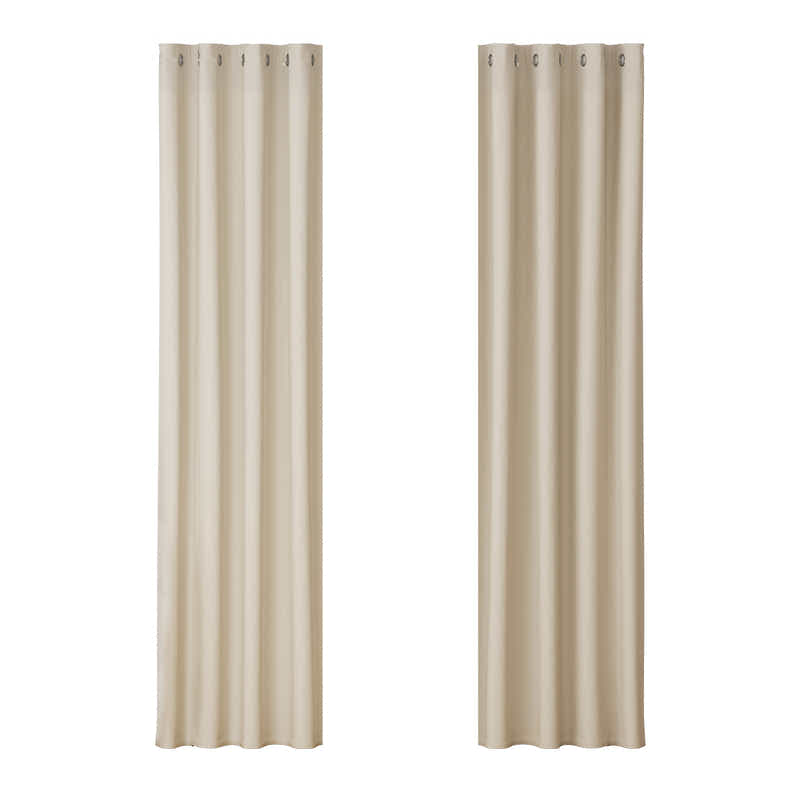 DS NA Artiss 2X Blockout Curtains Blackout Window Curtain Eyelet 140x230cm Beige
