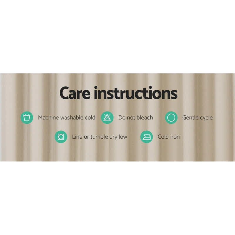 DS NA Artiss 2X Blockout Curtains Blackout Window Curtain Eyelet 140x230cm Beige