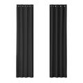 DS NA Artiss 2X Blockout Curtains Blackout Window Curtain Eyelet 140x230cm Black