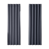 DS NA Artiss 2X Blockout Curtains  Window Curtain Eyelet 180x213cm Charcoal