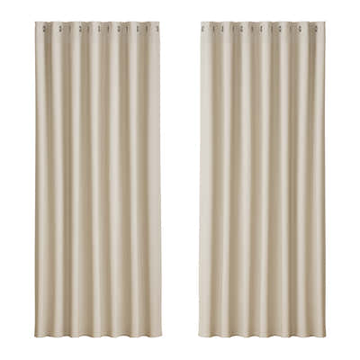 DS NA Artiss 2X Blockout Curtains Blackout Window Curtain Eyelet 240x230cm Beige