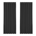 DS NA Artiss 2X Blockout Curtains Blackout Window Curtain Eyelet 240x230cm Black