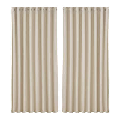 DS NA Artiss 2X Blockout Curtains Blackout Window Curtain Eyelet 300x230cm Beige