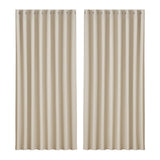 DS NA Artiss 2X Blockout Curtains Blackout Window Curtain Eyelet 300x230cm Beige
