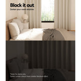 DS NA Artiss 2X Blockout Curtains Blackout Window Curtain Eyelet 300x230cm Beige