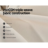 DS NA Artiss 2X Blockout Curtains Blackout Window Curtain Eyelet 300x230cm Beige