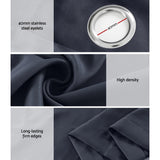 DS NA 2X Blockout Curtains Blackout Window Curtain Eyelet 300x230cm Charcoal